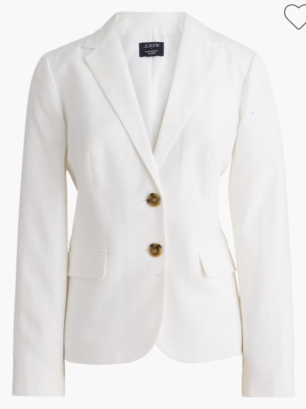 J. Crew Factory Linen-blend schoolboy blazer - White - Picture 4 of 7